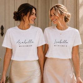 Bridesmaid | Modernes Minimalistisches Drehbuch Ba T-Shirt