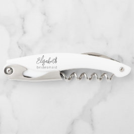 Bridesmaid Modernes Minimalistisches Drehbuch Bach Kellnermesser