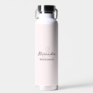 Bridesmaid Modernes Minimalistisches Monogramm Ros Trinkflasche