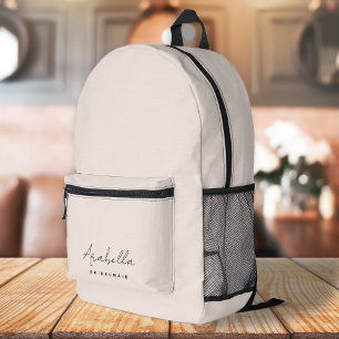 Bridesmaid   Modernes Minimalistisches Script Rosa Bedruckter Rucksack