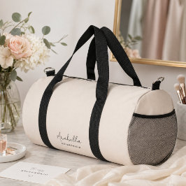 Bridesmaid | Modernes Minimalistisches Script Rosa Duffle Bag