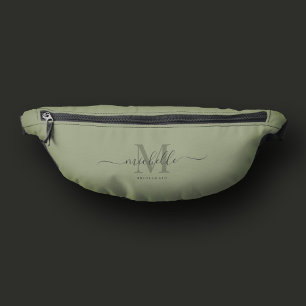 Bridesmaid Monogram Sage Green Junggeselinnen-Absc Bauchtasche