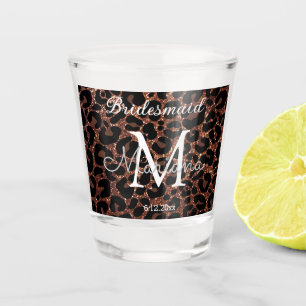 Bridesmaid-Monogramm Schnapsglas