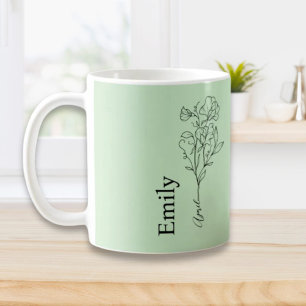 Bridesmaid Name Sweet Pea April Blume Kaffeetasse