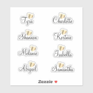 Bridesmaid Names Personalisiert Vinyl Decal Aufkleber