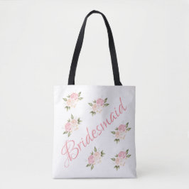 Bridesmaid Niedlich Pink Floral Script