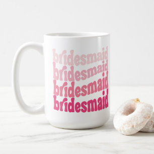Bridesmaid niedlich Retrosa, personalisiert mit Na Kaffeetasse