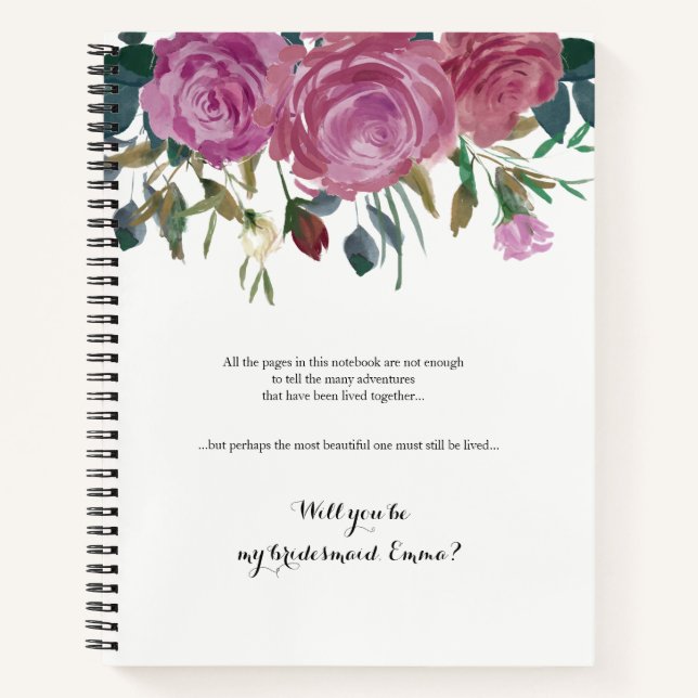 Bridesmaid-Notizbuch | alternative Idee Notizbuch (Vorderseite)