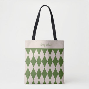 Bridesmaid Old Money Green + Beige Diamond Schachb