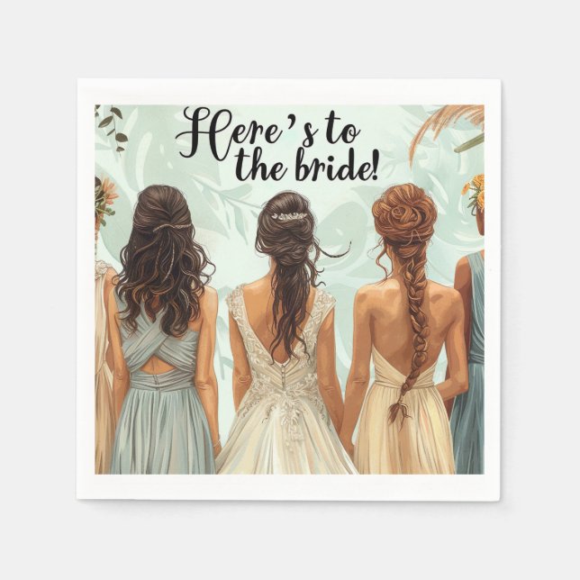 Bridesmaid Paper Napkin Serviette (Vorderseite)