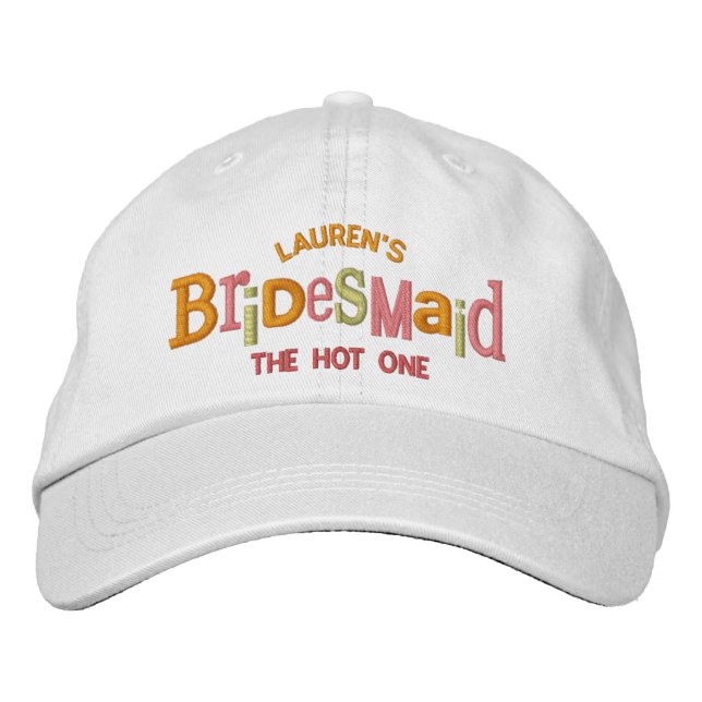 Bridesmaid-Party Wedding-Geschenk Bestickte Kappe (Vorderseite)