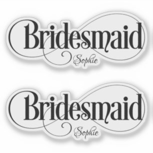 Bridesmaid Personalisiert Aufkleber