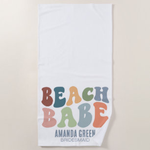 Bridesmaid Personalisiert Beach Junggeselinnen-Abs Strandtuch