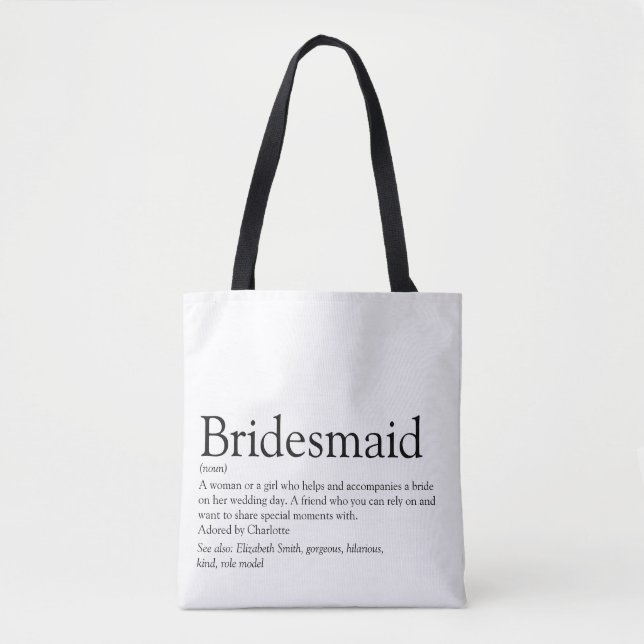 Bridesmaid Personalisiert Definition Gastgeschenk  (Vorderseite)