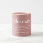 Bridesmaid Personalisiert Definition Gefallen Pink Zweifarbige Tasse<br><div class="desc">Personalisieren Sie für Ihre Brautjungfrauen,  um ein einzigartiges Geschenk für die Gunst der Junggesellen zu kreieren. Ein perfekter Weg,  ihr zu zeigen,  wie phantastisch sie jeden Tag ist. Entwickelt von Thisisnotme©</div>
