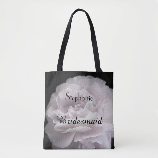 Bridesmaid Personalisiert Name Pale Pink Rose Blüt (Vorderseite)