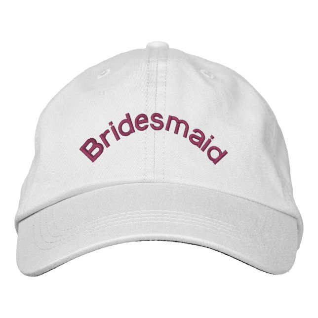 Bridesmaid Pink bestickt Bestickte Kappe (Vorderseite)