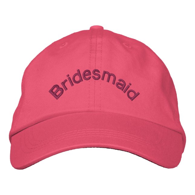 Bridesmaid Pink bestickt Bestickte Kappe (Vorderseite)
