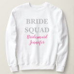 Bridesmaid Pink Individuelle Name Wedding Bachelor Sweatshirt<br><div class="desc">Schöne Kalligraphie, rosa Bridesmaid Sweatshirt. Ideal für das Wedding Papier Sweatshirt. Brautkommando.</div>
