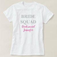 Bridesmaid Pink Individuelle Name Wedding Bachelor