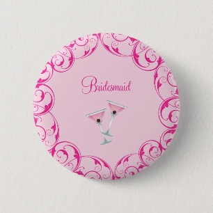 Bridesmaid Pink Swirl Martini-Taste Button