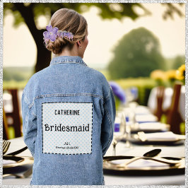 Bridesmaid Polka Dot Custom Brautparty Wedding Jeansjacke