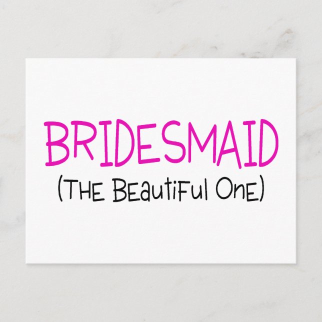 Bridesmaid Postkarte (Vorderseite)