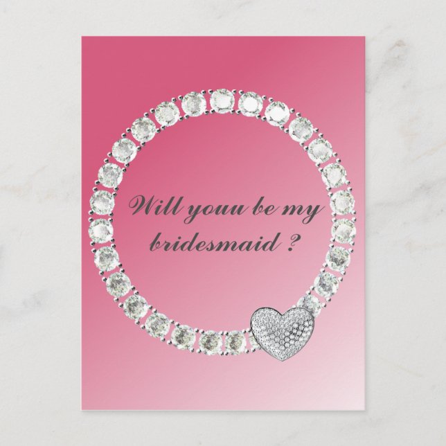 Bridesmaid Postkarte (Vorderseite)