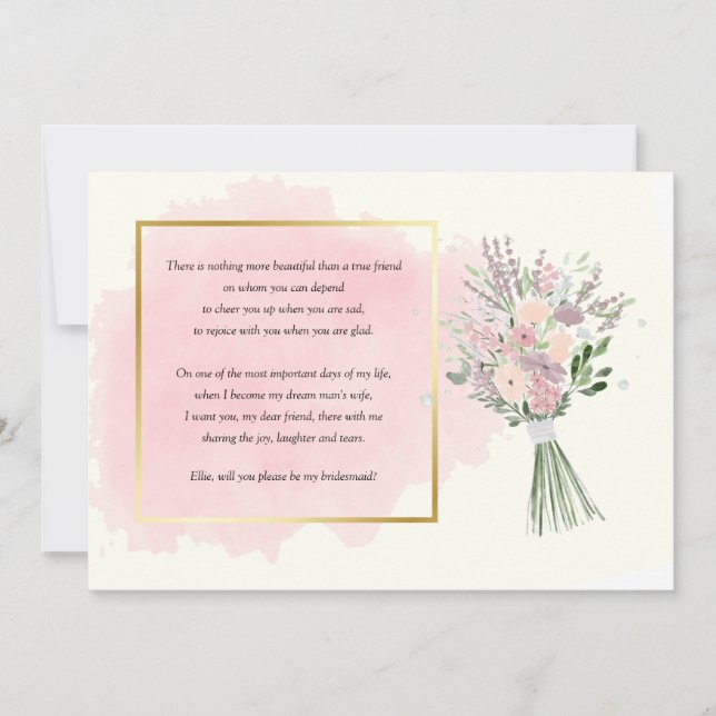 Bridesmaid Request Card Einladung (Vorderseite)