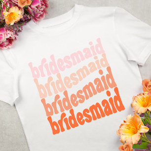 Bridesmaid Retroorange boho T-Shirt