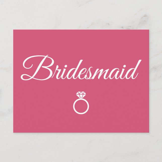 Bridesmaid Ring Postkarte (Vorderseite)