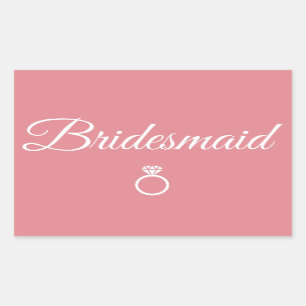 Bridesmaid Ring Rechteckiger Aufkleber
