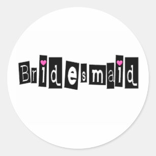Bridesmaid Runder Aufkleber