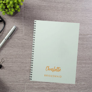 Bridesmaid Salbei grün Notizblock