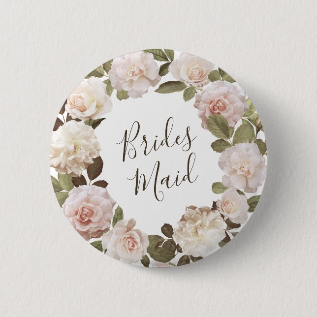 Bridesmaid-Schaltfläche für Vintage französische R Button (Vorderseite)