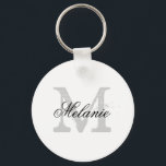 Bridesmaid-Schlüsselanhänger mit individuelle Name Schlüsselanhänger<br><div class="desc">Bridesmaid Schlüsselanhänger mit individuelle Name-Monogramm. Schlüsselketten für die Brautumgebung runden den Knopf ab. Fügen Sie Ihren eigenen Namen Anfangsbuchstaben hinzu. Vintage Typografie mit elegantem Script-Schriftart. Elegante mit Monogramm Gastgeschenk Geschenkidee für Hochzeit, Brautparty, Bachelorette, Mädchenwochenende, Verlobung, Jubiläum etc. Spaß für Braut sein, Brautjungfrau, Trauzeugin, Blume Mädchen, Brautmutter, Bräutigam etc. Schwarzweiß-Design. Ändern...</div>