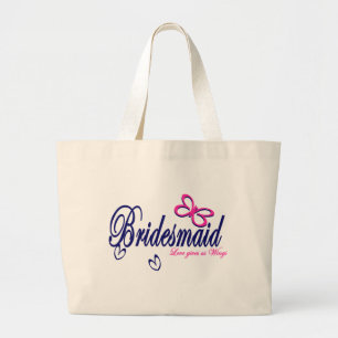 Bridesmaid/Schmetterling Jumbo Stoffbeutel