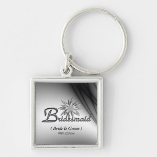 Bridesmaid Schwarz-Weiß-Schlüsselanhänger Schlüsselanhänger