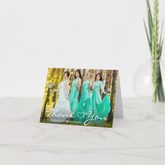 Bridesmaid Script Heart Foto Vielen Dank Hinweis Karte