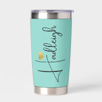 Bridesmaid | Script Name Gold Heart Aqua