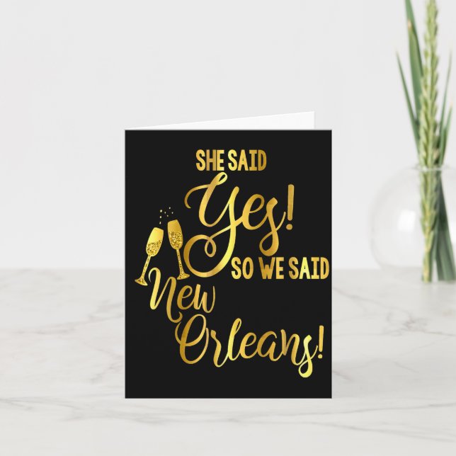 Bridesmaid Shirt Bachelorette She Said Yes We New  Karte (Vorderseite)