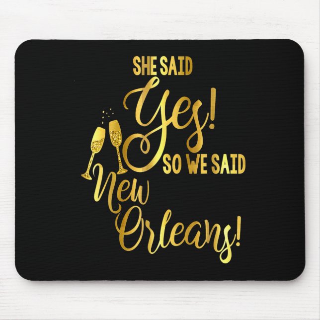 Bridesmaid Shirt Bachelorette She Said Yes We New  Mousepad (Vorne)