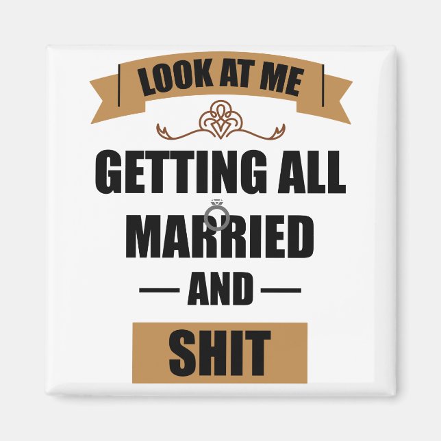 Bridesmaid Shirt Betrunken Junggeselinnen-Abschied Magnet (Vorne)