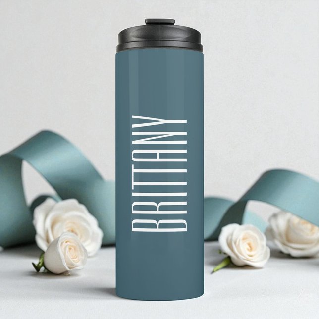 Bridesmaid Simple Green Personalisiert Name Minima Thermosbecher (Bridesmaid Simple Green Personalized Name Minimal Thermal Tumbler)