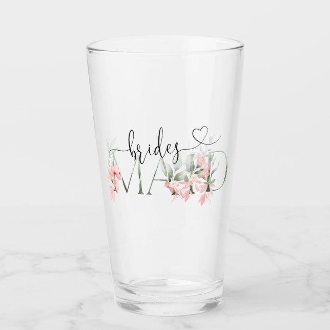Bridesmaid spendet floral Tumbler Wedding Party Ge (Vorderseite)