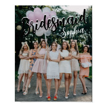 Bridesmaid spendet Personalisiertes Schwarzes Mode
