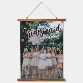 Bridesmaid spendet Personalisiertes Schwarzes Mode Wandteppich Mit Holzrahmen