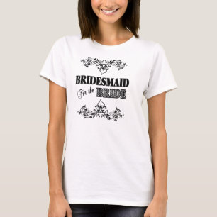 BRIDESMAID T SHIRT - BLACK & WHIRLLE