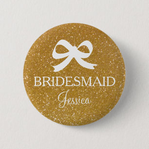 Bridesmaid-Taste für den Glitzer für Hochzeitsfe Button