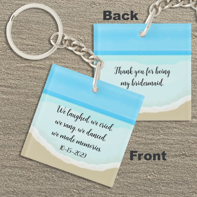 Bridesmaid Thank You Beach Keychain Schlüsselanhänger (Von Creator hochgeladen)